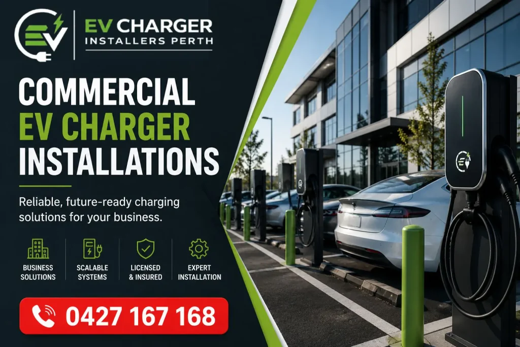 Commercial EV Charger Installations servicing areas in Perth Western Australia